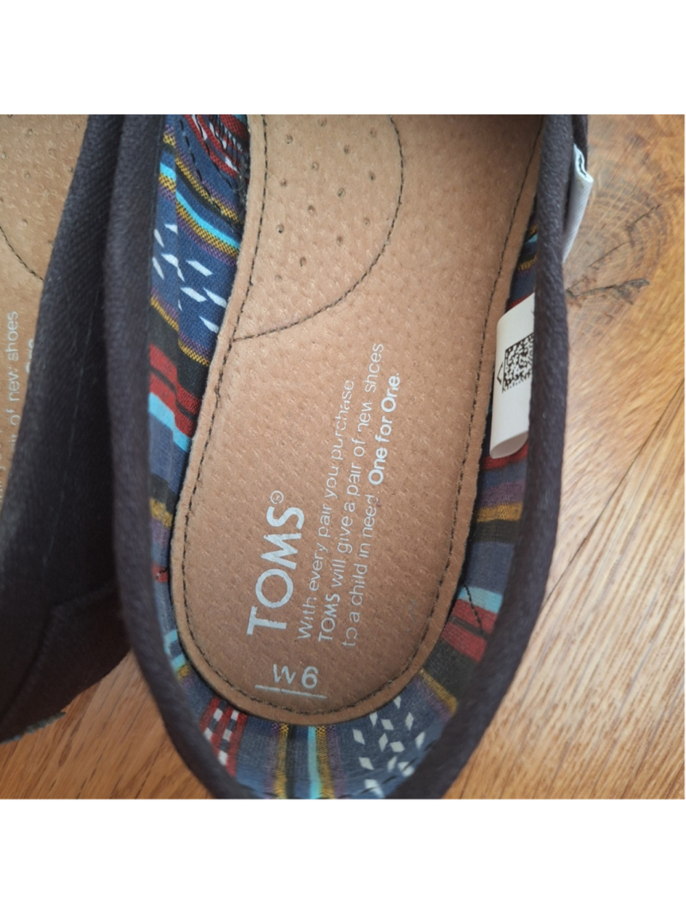 TOMS CLASSIC Canvas Shoes Womens Size 6 Black Solid Alpargatas - Picture 9 of 9
